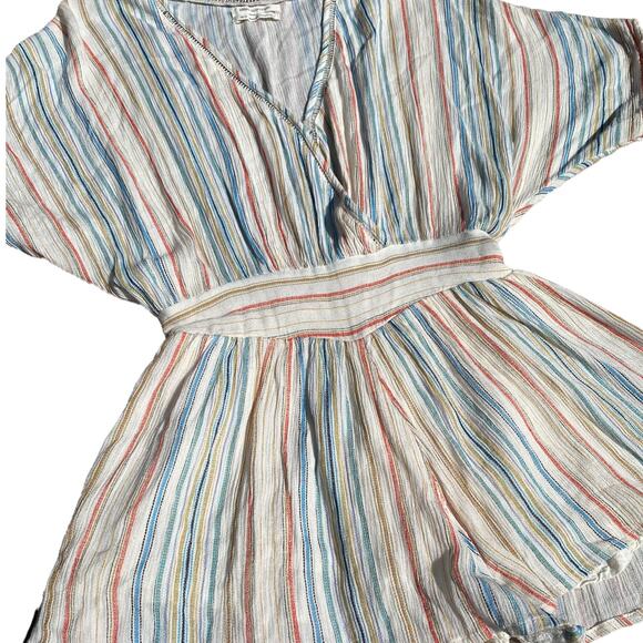 Urban Outfitters Moonstruck Surplice Romper Striped Size Extra Small OB804490 - Picture 9 of 14